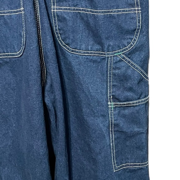 VINTAGE LADY LIBERTY Carpenter Style Dark Wash Overalls - Picture 11 of 15